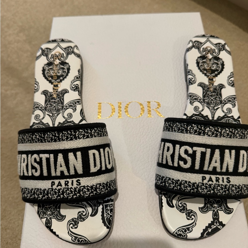 Dior Black and White Sandals